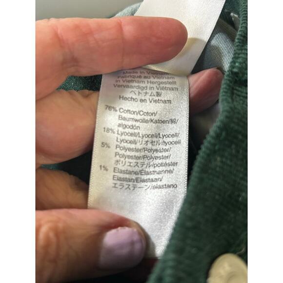 J. Crew vintage slim straight corduroy jeans, green, 30, rustic, cabincore - Picture 4 of 4